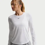 Nike One Classic Womens Dri-FIT Long-Sleeve Top - White - Polyester/Elastane