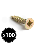 Vijak za iverne plošče - rumen - 3 x 16 mm - 100 kosov/paket