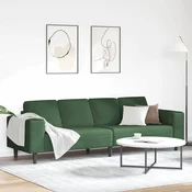 Vidaxl Kavč Temno zelena 250 x 77 x 76 cm Žametna tkanina
