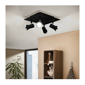 Eglo 780428 - LED Kopalniški reflektor BABILONE 4xGU10/3W/230V IP44 črna