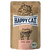 Varčno pakiranje Happy Cat Bio Pouch 12 × 85 g - Bio-govedina