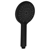 Massage hand shower, 3 shower modes + spray mode, silicone nozzles, dia 120mm, ABS/black matt - Črna mat barva - Sapho - 24 - Plastika - Krožni - 252 - 58 - 14