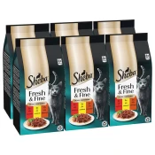 Sheba Fresh & Fine vrečke za mačke, piščanec in govedina 6 x (6x50 g)