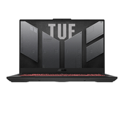 ASUS TUF Gaming A17 TUF707XI-HX014 prijenosno racunalo 43,9 cm (17.3) Full HD AMD Ryzen™ 7 7735HS 16 GB DDR5-SDRAM 512 GB SSD NVIDIA GeForce RTX 4070 Wi-Fi 6 (802.11ax) Crno, Sivo