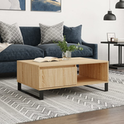 VIDAXL Klubska mizica sonoma hrast 90x60x35 cm inženirski le