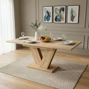 SONNENH Jedilna miza, 180 x 80 cm, MDF, hrast, 180 x 80 x 75.5 cm, za jedilnico
