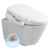 Stenski WC AVVA z elektronskim bidejem BLOOMING EKO PLUS - Bela - 35,5x53 cm - Sapho - 24 - Keramika - Classic - 355 - 530 - 14