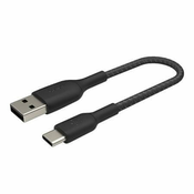BELKIN Kabel USB v USB-C, pleten iz najlona, serija BOOST?CHARGE proizvajalca Belkin, 15 cm - ČRN, (20524272)