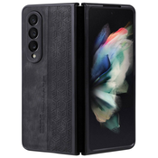 Premium ovitek Cube Leather za Samsung Galaxy Z Fold3 5G z vgrajeno zaščito zadnjih kamer - graphite black