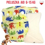 shumee Večnamenska plenica Coolmax Pocket z barvnimi sloni NappiMe