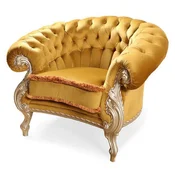 Casa Padrino luxury baroque living room armchair gold/brown/silver - Handmade baroque style armchair - Magnificent luxury living room furniture in baroque style - Baroque furniture