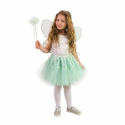 Otroški tutu krilo kostum cvetlična vila Tinkerbell s palico in krili e-pakiranje