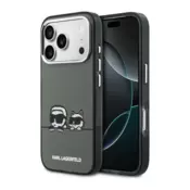 Maska Karl Lagerfeld IML Karl & Choupette Peekaboo Logo MagSafe za iPhone 17 Pro Max siva