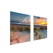 shumee STEKLENA ZAŠČITNA PLOŠČA ZA ŠTEDILNIK 85x52 BEACH