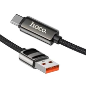 HOCO U137 A-C 66W punjač i kabel za podatke s zaslonom, 1,2 m, crni