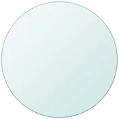 Vidaxl Površina za Mizo Kaljeno Steklo Okrogle Oblike 600 mm