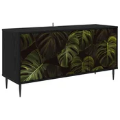 vidaXL TV omarica ELBURG 102 x 33 x 51 cm Črni hrast Inženirski les