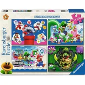 Ravensburger - Puzzle 4x100 Super Mario - 100 kosov