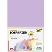 Obojena papir, A4, 130 g, 10x10 listova, FOLIA, Pastel, miješane boje 6495