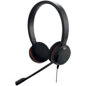 JABRA EVOLVE 20 MS Stereo USB Headband, Noise cancelling, USB connector, with mute-button and volume control on the cord, with foam ear cushion, Micro