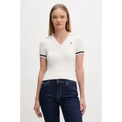 Guess Jeans Polo majica W6GRZ1 Z3P32 Kremna Slim Fit