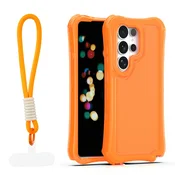 Ovitek Safepop s paščkom za Samsung Galaxy S26 Ultra oranžna