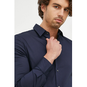 Sisley Srajca 5CNX5QL19 Mornarsko modra Slim Fit