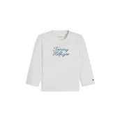 Tommy Hilfiger majica z dolgimi rokavi za dojenčke z bombažem