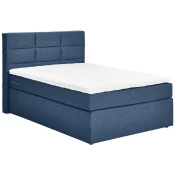Carryhome POSTELJA BOXSPRING 100 cm x 200 cm , tekstil temno modra