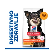 Hills Science Plan PERFECT DIGESTION Small & Mini Adult 1+ Hrana za Pse sa Piletinom i Smeđim Pirinčem 1,5 kg