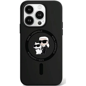 Karl Lagerfeld KLHMP15XSCMKCRHK iPhone 15 Pro Max 6.7 black hardcase Silicone Karl Choupette Ring MagSafe (KLHMP15XSCMKCRHK)