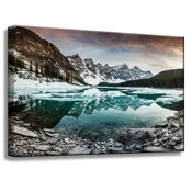 shumee Platno z motivom Naravnega jezera v gorah 60x40 cm