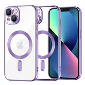 Ovitek Techsuit Luxury Crystal MagSafe za iPhone 13 - light purple