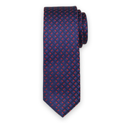 Moška ozka kravata temno modre z geometrijskim vzorcem 14520
