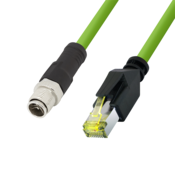 Logilink M12 CAT6A industrijski patch kabel, PUR, M12 X-kodirani RJ45, 1 m