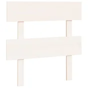 Vidaxl Posteljno vzglavje belo 93,5x3x81 cm trdna borovina
