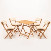 Hanah Home MY004A Baštenska garnitura, Sto i dve stolice, Braon