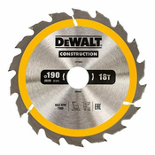 DeWalt Krožna žaga za les 190/30 mm, 18 zob