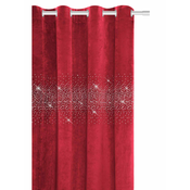 SIIN velur zavesa Shiny temno rdeča 140 cmx250 cm