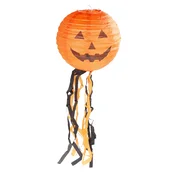 shumee Viseča bučna laterna, papir, oranžna, oblika buče, dekoracija za noč čarovnic, 50 cm