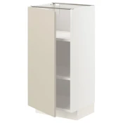 METOD Podni element s policama, bela/Havstorp bež, 40x37 cm