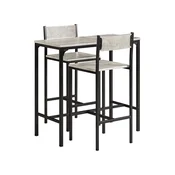 SoBuy Barska miza in 2 stola komplet, OGT03-HG, 89x45x87 cm, shranjevanje