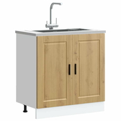 vidaXL vidaXL Osnovna omarica za umivalnik Porto artisan hrast 80x46x81,5cm, (22010744)