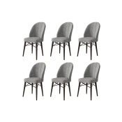 Hanah Home Set stolica Ritim, 44x96x42 cm, 6 komada, Sivo-braon