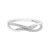 Diamant Exquis Prstan Ring aus 375 Weißgold mit Diamant srebrna