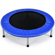 Northix Mini fitnes trampolin, 97 cm, zložljiv, moder, nosilnost 150 kg