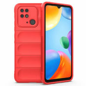 MaxMobile maska Xiaomi Redmi 12C HARD PROTECTION WAVES: crvena