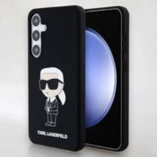 Infostyle Silikonski ovitek Karl Lagerfeld Liquid Silicone Choupette za Samsung Galaxy S24 Plus (KLHCS24MSNIKBCK) Črna/TPU silikon