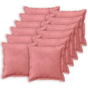 vidaXL Prevleka za blazino 12 pcs HOUTEN Roza 50 x 50 cm Žamet