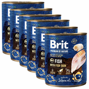 Konzervirana hrana Brit premium by Nature Fish & Fish Skin 6x800 g